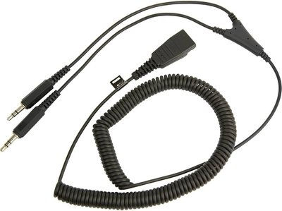 Спіральний кабель Jabra QD to RJ9 coiled cord (2m) (8734-599) 9736827S фото