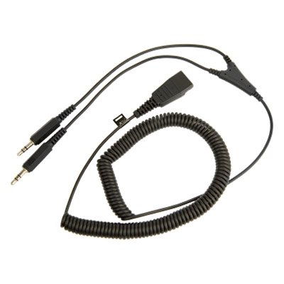 Перехідник Jabra PC cord - QD to 2x3.5mm 2m (8734-599) 9805051 фото